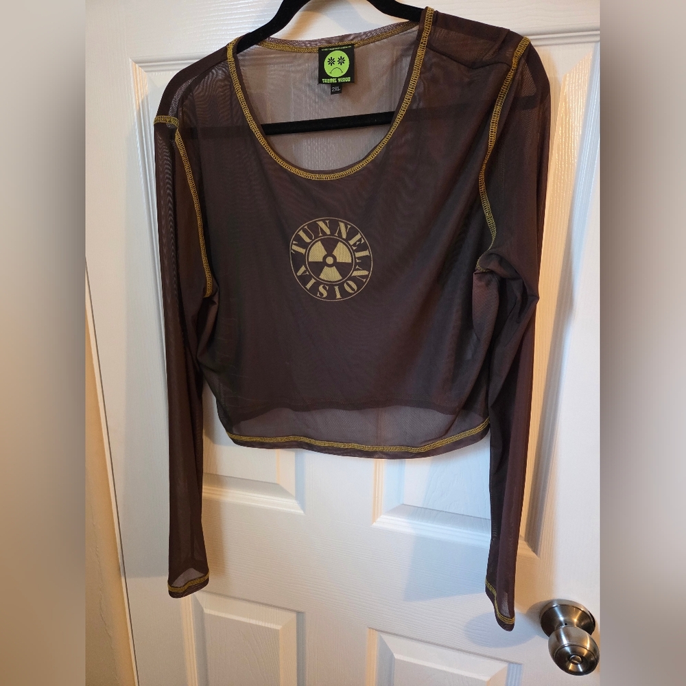 Tunnel Vision Radioactive Mesh Crop Top